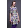 thumbnail image 3 of Bimba Short Kurtis For Ladies Printed Mandarin Collar Roll Up Sleeve Dress, 3 of 6