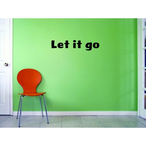 Custom Decals Let It Go Wall Art Size: 10 X 36 Inches Color: Black