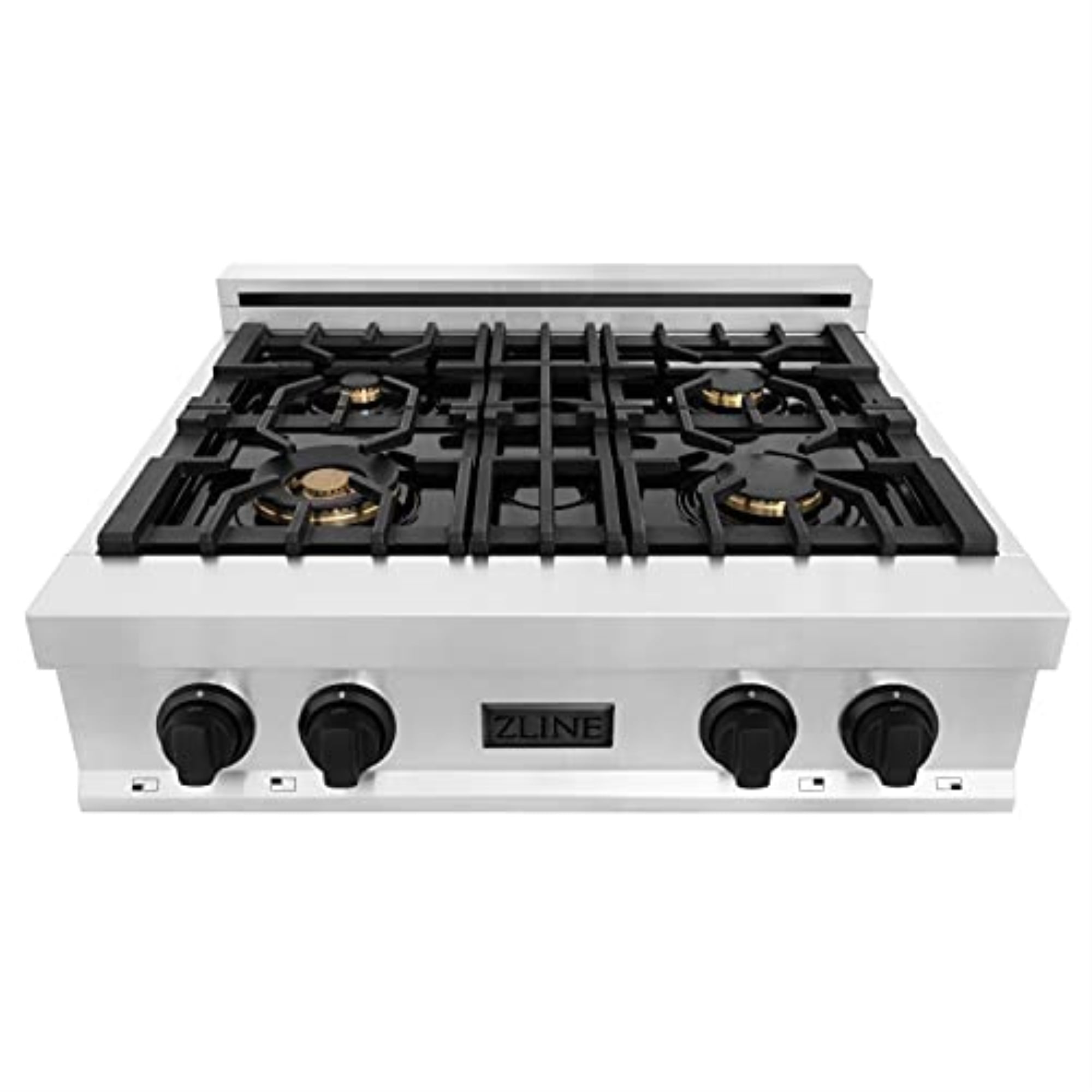 ZLINE 30 in. Autograph Edition Rangetop in Stainless Steel with Matte Black Accents (RTZ-30-MB)