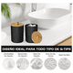 thumbnail image 3 of "Juego De Accesorios Baño 5 Pzs Dispensador Bambú Y Plástico Lab.G Negro ", 3 of 5