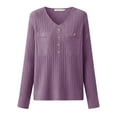 thumbnail image 4 of Winter Plus Size Fall Sweaters for Women Women's V Neck Cut Sweater With Buttons Soft Wool Knit Pullover Slim Fit Base Layer For Daily Wear, 4 of 4