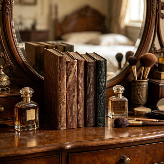 Hometravel Resin Antique Book Decoration, Faux Antique Books for Bookshelf, Vintage Look Resin Book Ornament for Bedroom, Office, Home, Library Decor