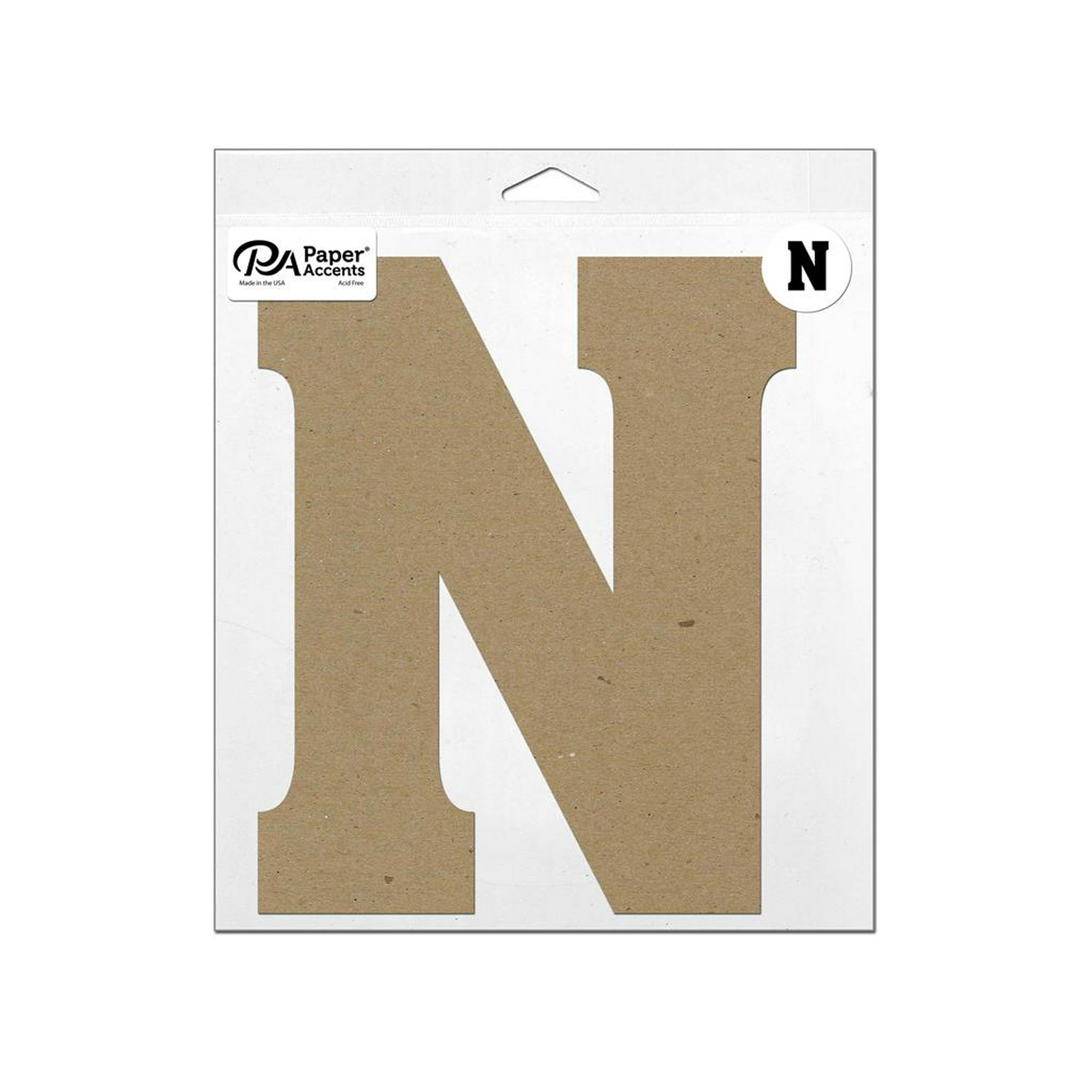 PAPER ACCENTS ADP20 CHIPBOARD LETTER 20 N 20PC NATURAL   Walmart ...