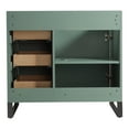 thumbnail image 4 of Fine Fixtures Opulence Collection 36 in. W x 18 in. D x 33 in. H Bathroom Vanity in Mint Green with Black Marble Sintered Stone Sink - Black hardware, 4 of 7