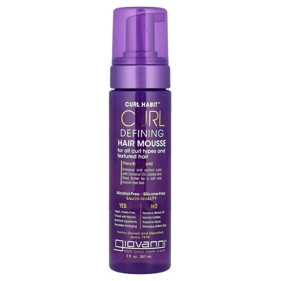 Giovanni Curl Habit, Defining Hair Mousse, For All Curl Types, 7 fl oz (207 ml)