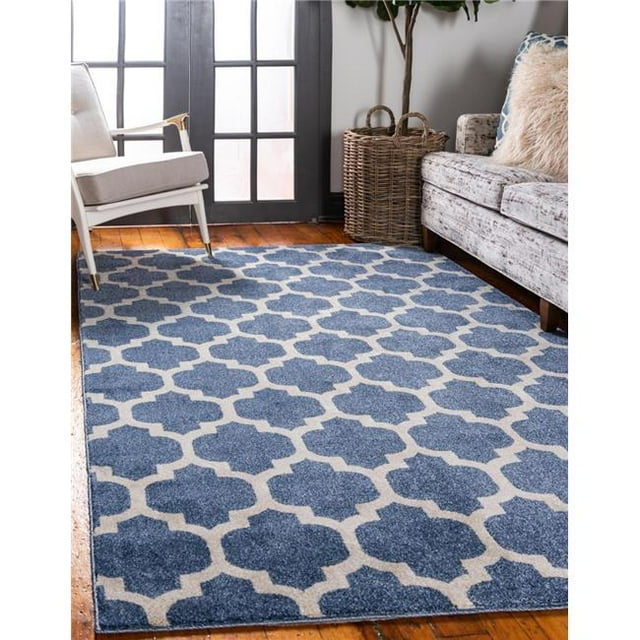 Unique Loom 3136427 6 x 9 Pi. Tapis Rectangulaire Treillis Philadelphia&44; Bleu