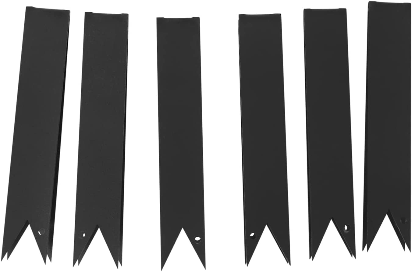 DENEST 6Pcs Steel Lawn Edging 6" x 40" Metal Landscape Edging for Garden Yard Path Lawn Black