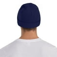 thumbnail image 6 of Swedish Flag Beanie Hat Knit Hat Skull Cap for Men Women Winter Hat Navy Blue, 6 of 6
