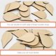 thumbnail image 5 of 200 piezas de rodajas de madera natural sin terminar, recortes de madera con forma de gota de agua, adornos DIY, 5 of 8