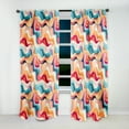 thumbnail image 2 of Designart "Subtle Multicolored Abstract Wave II" Abstract Multicolor Curtain 1 Panel, 2 of 6