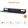 thumbnail image 3 of Adhesive Small Shelf for Wall - No Drill Black Metal Shelves with Lip Set of 2 Narrow Short Size - Wall Mount Storage Floating Display Rack for Kitchen Bathroom Dorm Apartment Office, 3 of 5