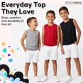thumbnail image 4 of BROOKLYN VERTICAL Boys 3 Pack Muscle Shirt Sleeveless Tee - Tagless Cotton Super Soft, 4 of 7