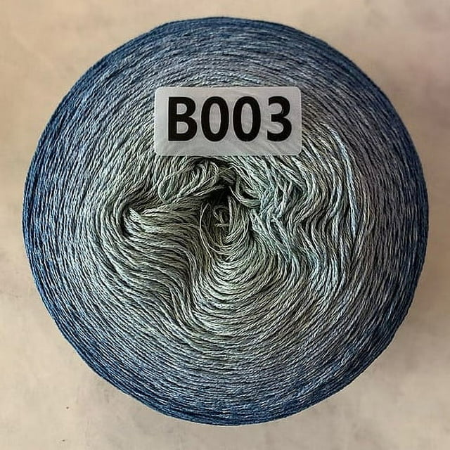 300g Gradient Color Rainbow Cake Yarn Mercerized Cotton Yarn Thread Crochet Shawl Blanket DIY Hand-Woven Yarn for Knitting