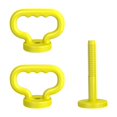 thumbnail image 1 of 2 piezas Manijas de pesa de pesa de pesas de pesa para el culturismo del gimnasio Amarillo, 1 of 8