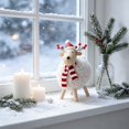 thumbnail image 5 of Edhome Christmas Wooden Sheep Figurine Festive Tabletop Window Display Shelf, B, 5 of 5