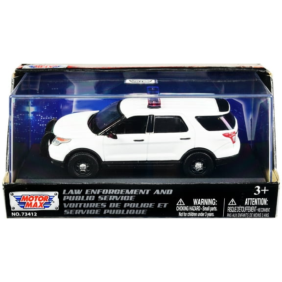 2015 Ford Police Interceptor Utility Plain White 1/43 Diecast Model Car by Motormax