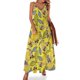 thumbnail image 1 of Limón amarillo y jardín de abejas. Vestido sin mangas, ropa de verano para mujer, elegante vestido de invitada de boda, vestido de lujo, 1 of 7