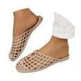 thumbnail image 3 of HOWPAY Summer Sandals Women Non- Flats Mesh Hollow Closed Toe on Slides Casual Comfortable Sandals Summer Beach Slippers Beige 36, 3 of 9