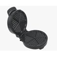 thumbnail image 1 of Heart-shaped Waffle Maker with Retro Design, 1000W, Black, 1 of 5