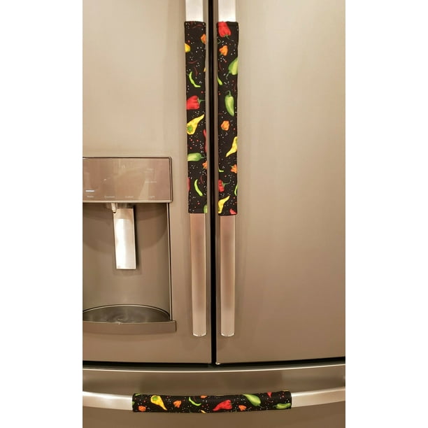 Hot Peppers Refrigerator Oven Dishwasher Handle Covers by Penny's Needful Things (Set of 6