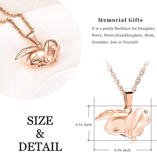 Rabbit urn necklace deals