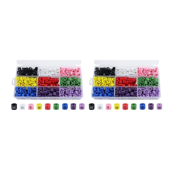 580 Pcs Snap Retail Clothes Hanger Size Markers Garment Tags Xxs To 4Xl Size Coding Colored Dividers Hanger Sign Buckle