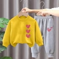 thumbnail image 2 of Qopobobo Baby Fall Outfits Toddler Baby Boy Outfits Long Sleeve Sweatshirt Tops Pants Set Cute Infant Fall Clothes 4T 5T(Gold, 4-5 Years), 2 of 4