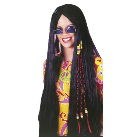 Braided Costume Wig - Morris Costumes Womens Beads & Braid 60's Style Hippie 33
