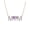 Purple - Rose de France, variant on Everly Women's "Mom" 1 CT TGW Created Ruby and Diamond Rose Gold Flash Plated Sterling Silver Necklace