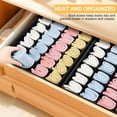 thumbnail image 5 of 2 Pack Underwear Drawer Organizer, 48 Cell Fabric Foldable Dresser Organizer for Closet Organizers and Storage Boxes for Socks, Ties Black, 5 of 6