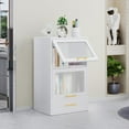 thumbnail image 5 of 2-Tier Metal Storage Cabinet with Semi-Transparent Acrylic Doors and Drawer Perfect for Home and Office Use, 5 of 12