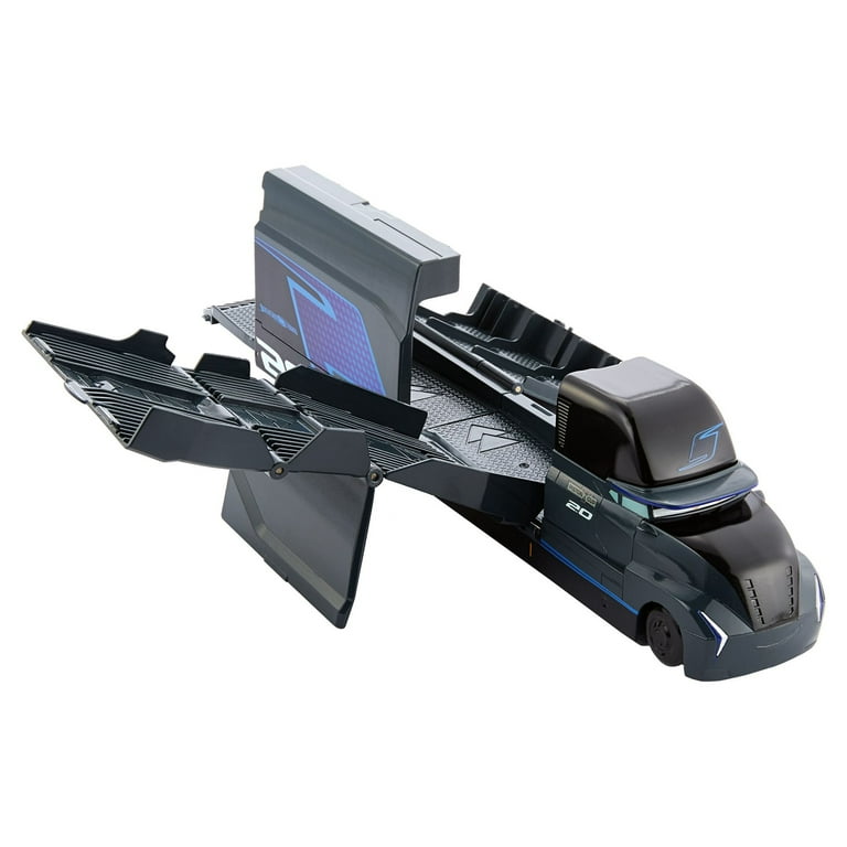 Disney Pixar Cars Jackson Storm Race Ready Transporter, Mini