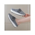 thumbnail image 4 of Woobling Chaussures Décontractées pour Femmes à Enfiler Ballerines Bout Rond Pantoufles Mules Antidérapantes Sabots de Travail Gris Foncé 7.5, 4 of 6