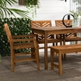 Manor Park 6Piece Chevron Outdoor Patio Dining Set Brown