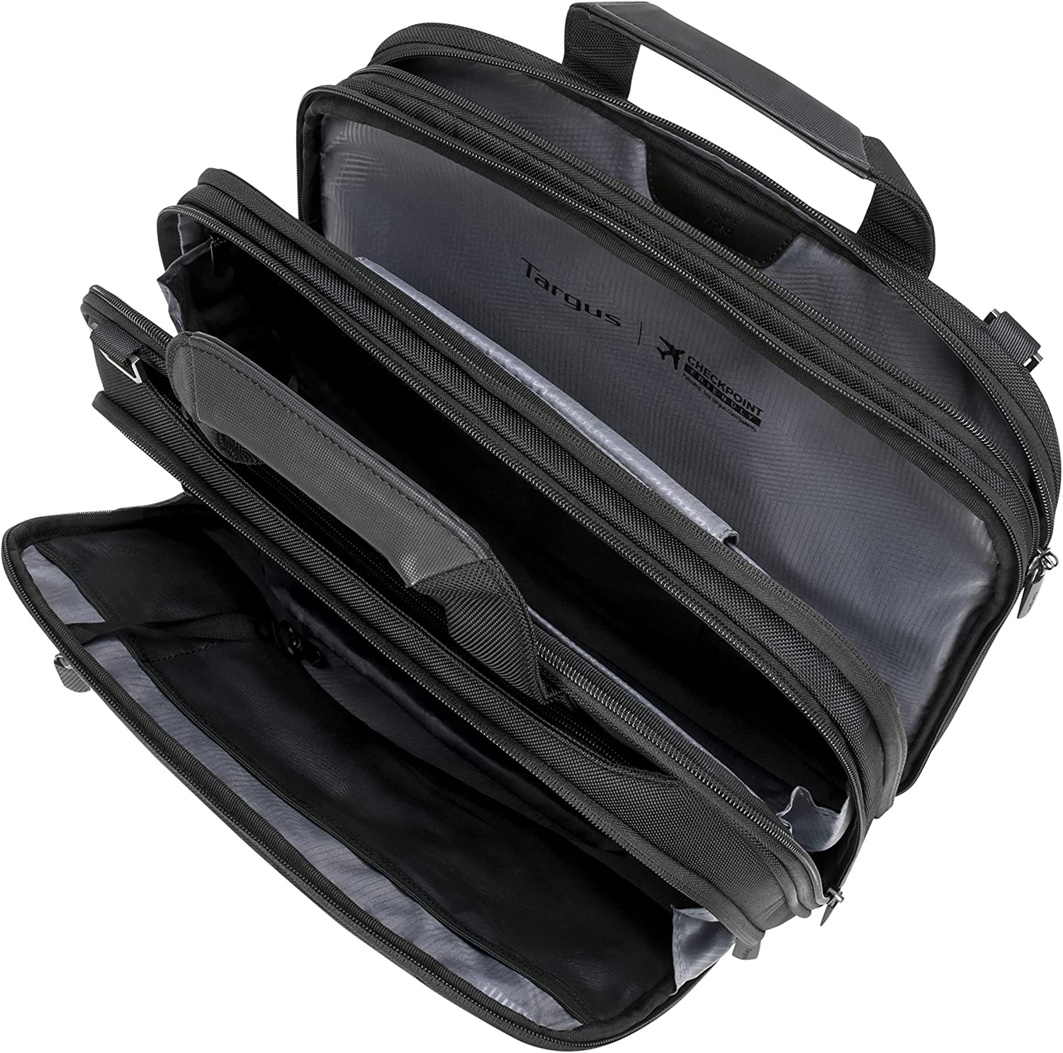 targus corporate traveler checkpoint-friendly traveler laptop case for 14-inch laptop, black (cuct02ua14s) - image 3 of 13