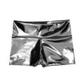 thumbnail image 3 of Hienoo Women's Metallic Rave Hotpants Dance Shorts Sexy Mini Pu Leather Shorts, Sizes S-XXL, 3 of 3