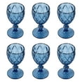 thumbnail image 2 of Wine Glass Goblets, Compact Long Stem Wine Glasses 240ML Rounded Mouth Blue  for Birthday, 2 of 7