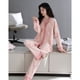 thumbnail image 1 of Pijama de mujer para el hogar, cárdigan con cuello en V, dulce, manga larga, suelto, talla grande, traje de estudiante para el hogar, 1 of 6