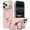 Pink, variant on For IPhone 16e Case (Compatible With MagSafe) With Invisible Magnetic O-Ring Stand Military-Grade Shockproof Phone Case,Black,For iPhone 16e