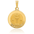 thumbnail image 5 of 14K Solid Yellow Gold Confirmation Medal Necklace Chain Pendant Charm, 5 of 9