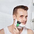 thumbnail image 3 of Manual Razor with 5 Blade Refills 7 Layers Stainless Steel Blade Rubber Handle Men Women Hair Beard Trimmer Remover Shaver Tool, 3 of 8