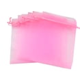 thumbnail image 2 of 100 bolsitas de organza con cordón de 7 x 9 cm, para joyas, dulces, pequeñas bolsas de regalo para bodas (rosa), 2 of 5