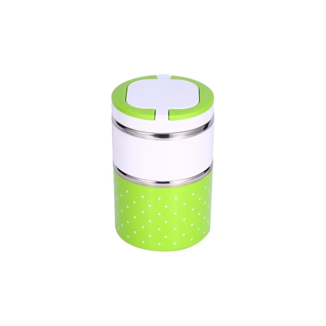 Termo Contenedor para Comida Caliente, Caja de Almuerzo Térmica Contenedor de Almacenamiento de Alimentos de Acero Inoxidable Caja de Bento portátil con Mango