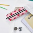 thumbnail image 6 of Fotbe Strawberries Pattern Leather Pencil Case, Pencil Pouch with Durable Zipper, Compact and Stylish Organizer for Stationery, Art Supplies, Travel Essentials, 6 of 7