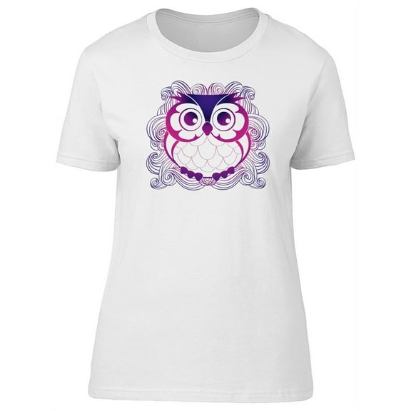 Gradient Purple Owl T-Shirt Women -Image by Shutterstock, Female Large
