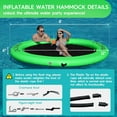 thumbnail image 2 of Round Floating Ring Inflatable Water Hammock Heavy Duty River Floats Lake Raft for Adults Tanning Pool Lounger Float Island Platform Pad Mat for Party, 2 of 5