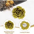 thumbnail image 3 of Silk Satin Flower Brooch Pin, Large Peony Floral Lapel Pin, 3 of 5