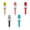 thumbnail image 5 of ziyahi Wireless Microphone Bluetooth-compatible Handheld Speaker Home KTV Player Surround Adjustable Battery Colorful Mic Livestreaming Golden, 5 of 5