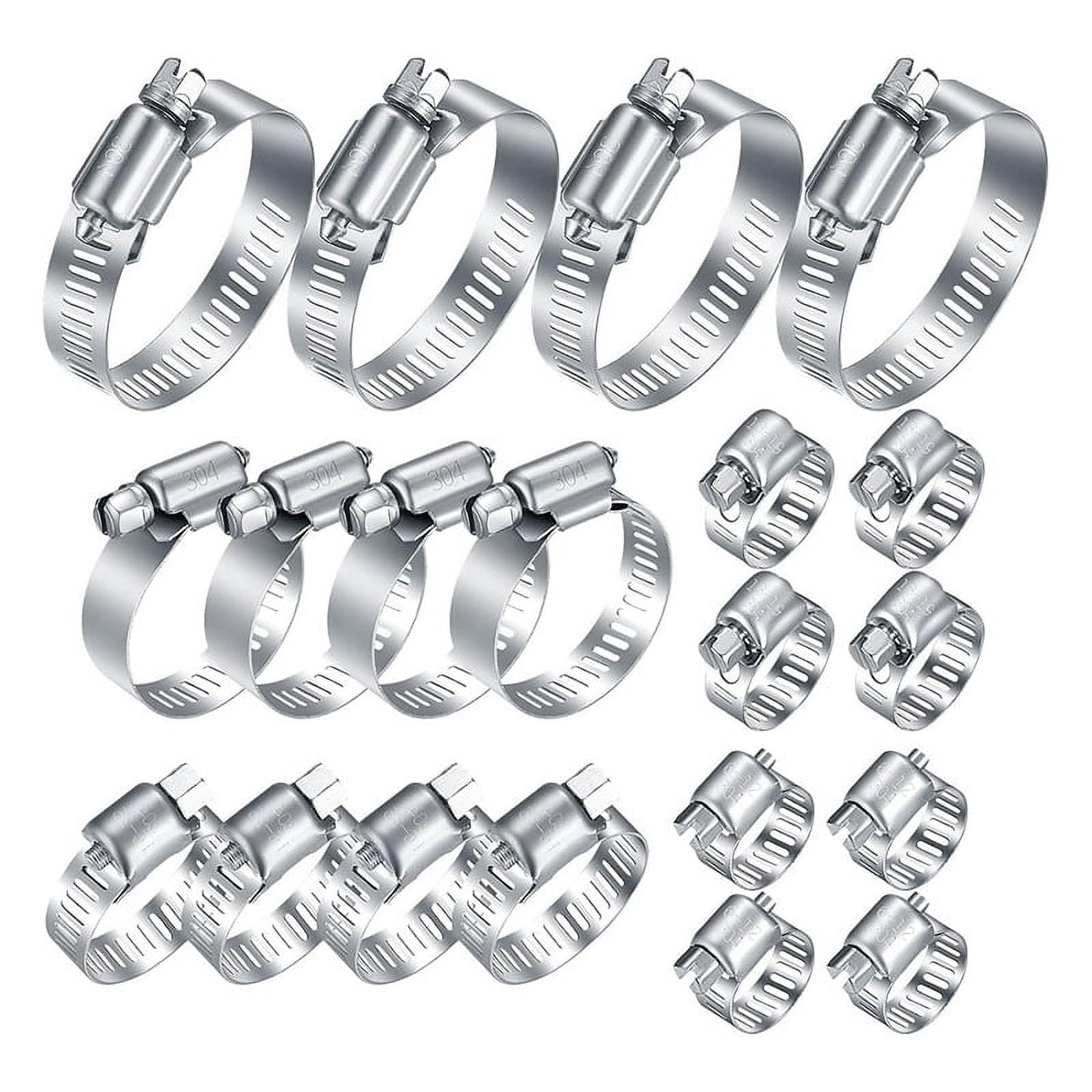 304 Edelstahl Schlauchklemmen-Set – 14 Fuß Band, 10 Verstellbare Klemmen, Für Schläuche, Rohre Und DIY