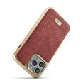 thumbnail image 5 of Allytech for Apple iPhone 14 Pro Max 6.7 inch Case 2022, [Electroplating Metal Frame] and Luxury Snake Pattern PU Leather Hybrid Heavy Duty Protection Shockproof Thin Slim Lightweight Cover, Red, 5 of 10